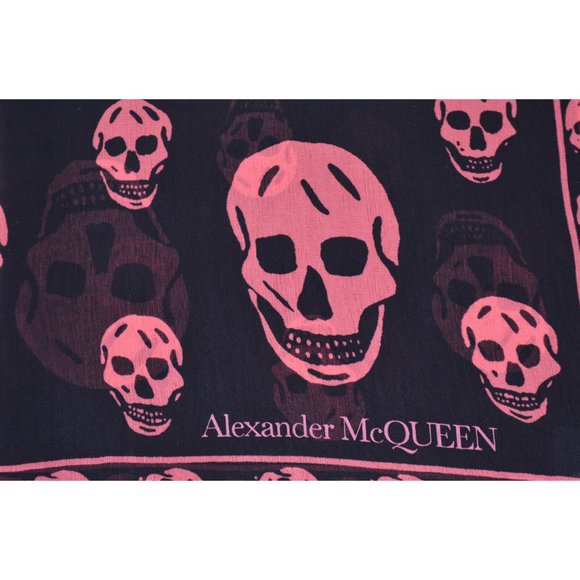 Alexander McQueen Silk Chiffon Multiskull Scarf - Picture 3 of 12